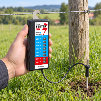 fencee villanypásztor tesztelő használata elektromos kerítésen